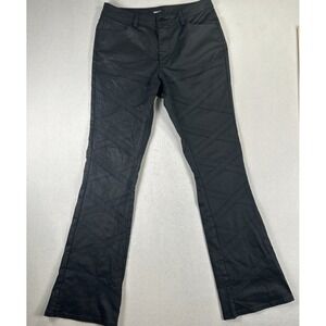 NovaMen Flair Jeans Men's Sz 34 Stretch Lattice Criss Cross Pattern Black NWOT